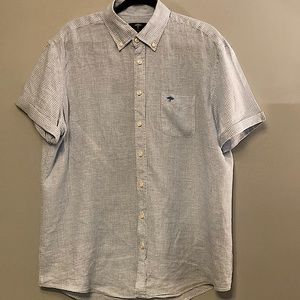 Men’s Fynch-Hatton pure linen short sleeve button up shirt